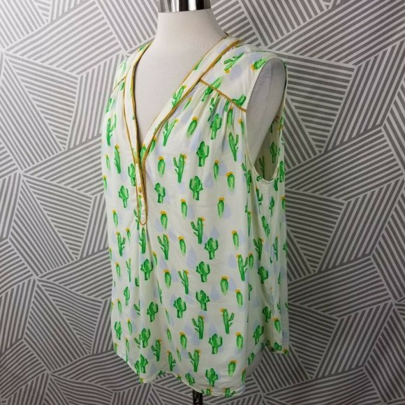 Modcloth Plus Size 1X 16/18 Swing Top Cactus tank - Picture 7 of 9